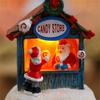 LED Light Up Christmas Ornament Resin House Shape Figurine Desktop Decoration Miniature Cottage Statue for Office