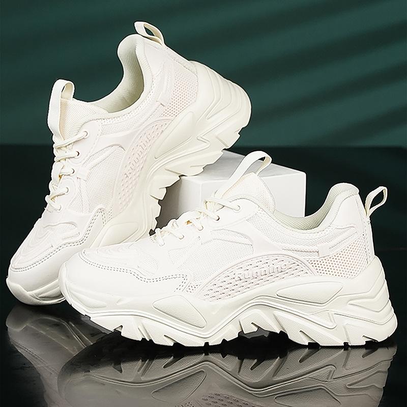 Hot-selling dad shoes lightweight fly-woven shoes teen couple sneakers breathable running shoes