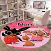Customizable B-Bing Bunny Round Non-Slip Carpet - Ideal for Garden, Picnic, Office, Perfect for Decoration, Suitable For All Seasons