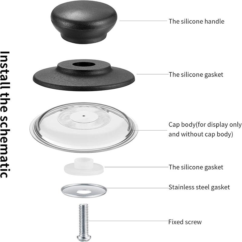 2/4Pcs Pot Lid Knob with Screwdriver Universal Replacement Pan Lid Cover Knob Kitchen Bakelite Cookware Knob Handle Pot Lid Knob