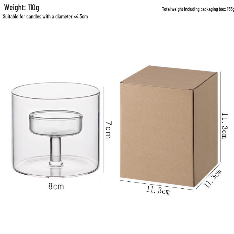 Severský skleněný svícen: Evropský lehký luxus pro romantické večeře