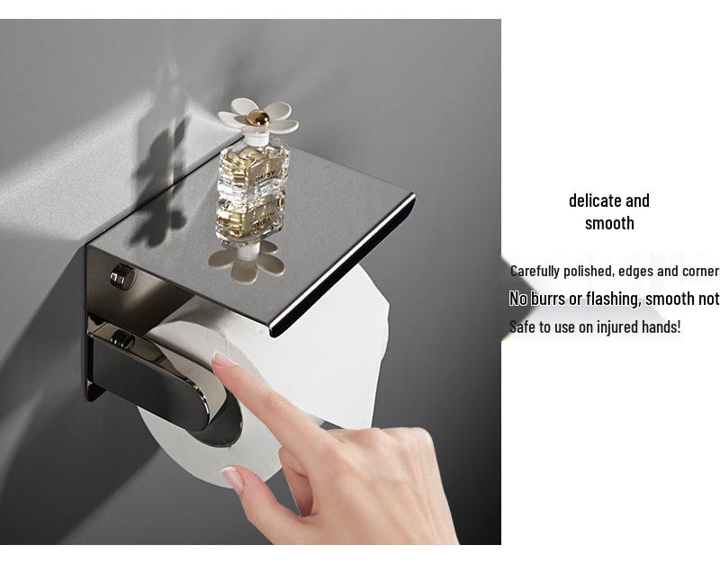 Stainless Steel Multifunctional Mobile Phone and Toilet Paper Holder