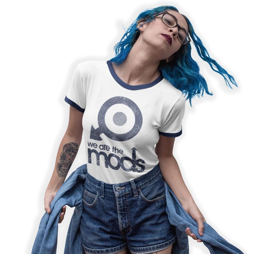 We Are The Mods Retro Style Print Ringer T-Shirt Geburtstagsgeschenk