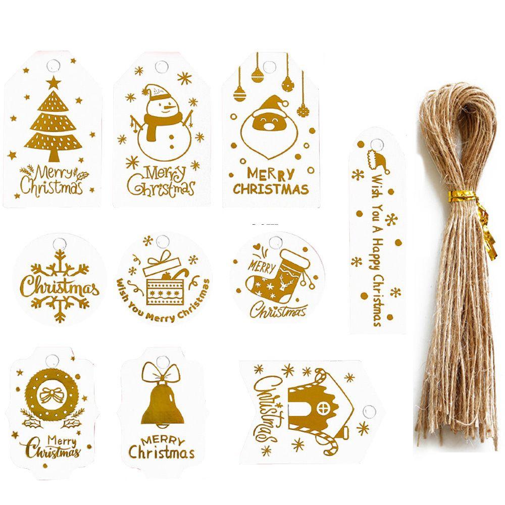 Wrapping Supplies Santa Claus Kraft Paper Gift Wrapping Christmas Tag Christmas Labels Hang Tags