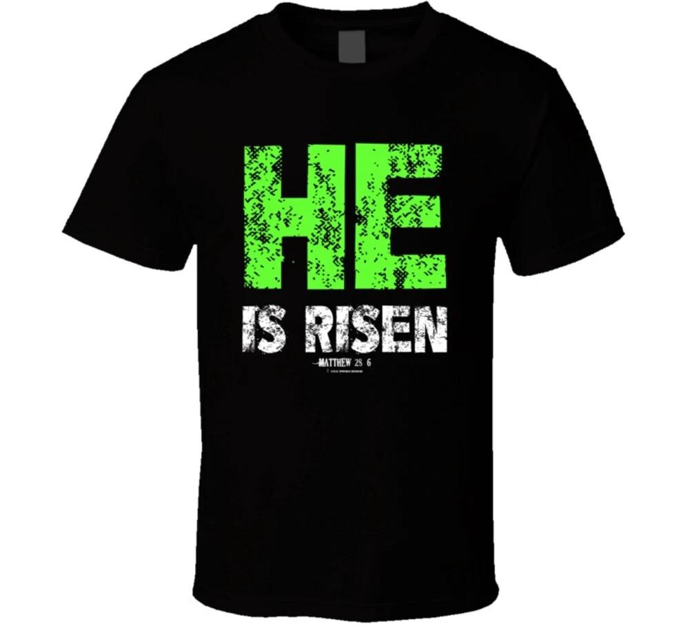 He Is Risen Matthew 28:6 Easter Jesus Resurrection Gift Christian T Shirt S