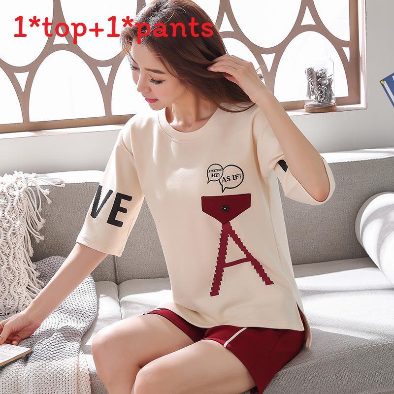 Casual Cotton Shorts And Shirt Set For Women Summer Lounge Sleepwear Comfortable And Breathable