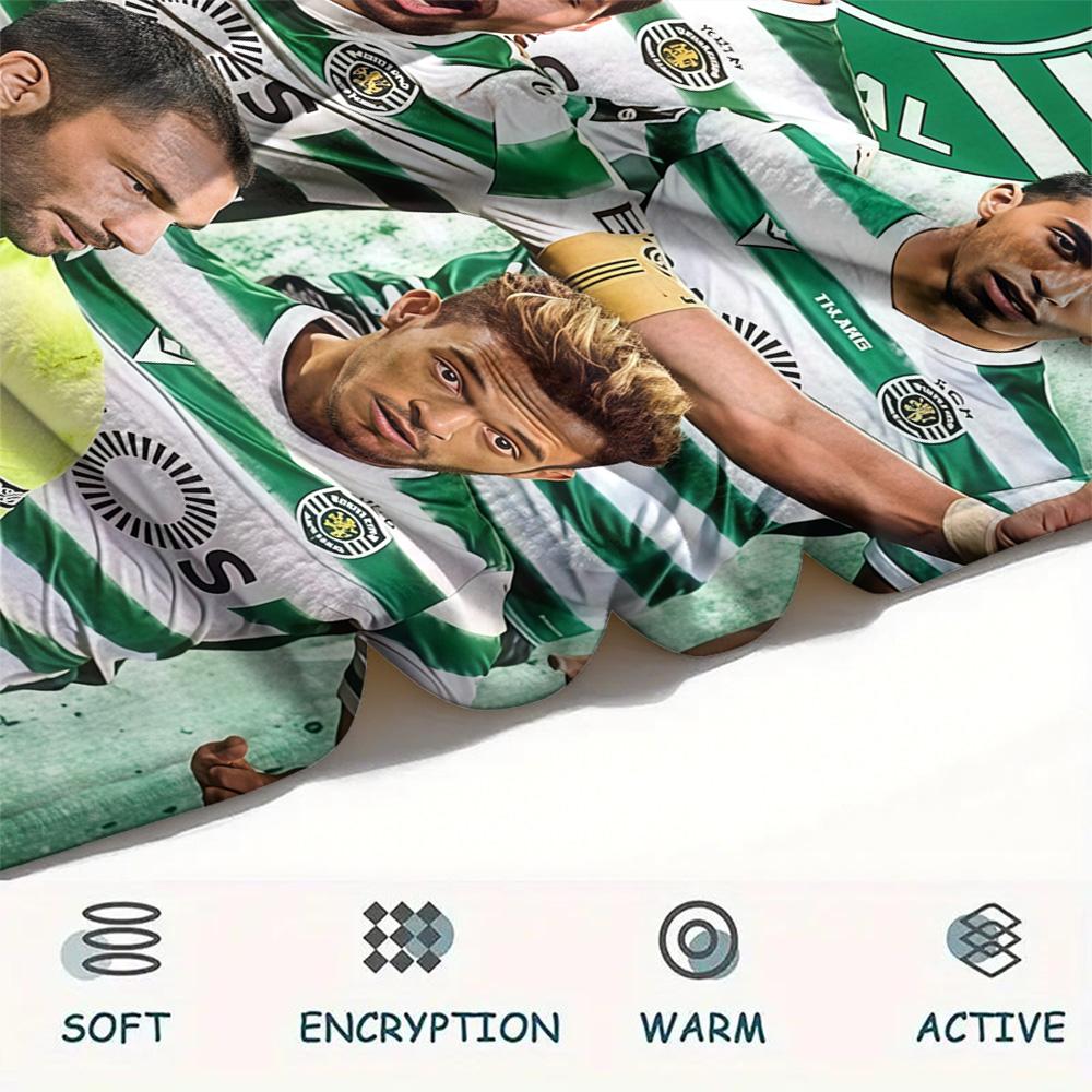 Sporting CP Print FlAannel Blanket, High quality Comfortable for All Seasons, Home Decor, Warmth and Comfort