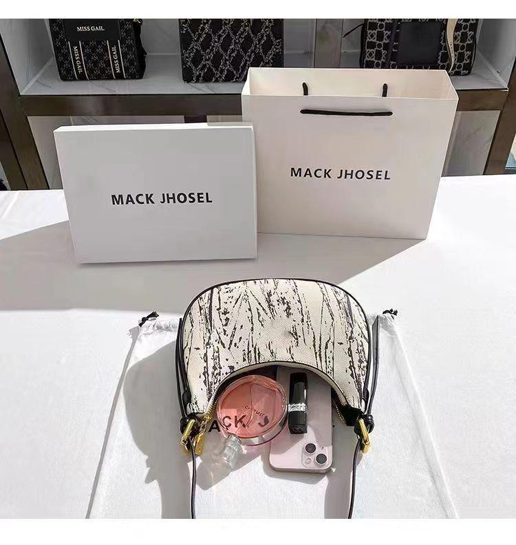 2023 Damska Półksiężycowa Torebka Bagietka - Unikalny Niszowy Design, Wysokiej Klasy Torebka Pod Ramię, Styl Pasujący do Wszystkiego