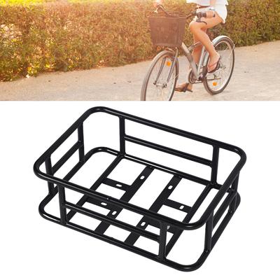 Tylny Koszyk Rowerowy Tylny Koszyk Tylny Koszyk Rowerowy Żelazny Wodoodporny Duża Pojemność Odporny na Rdzę Tylny Koszyk do Przechowywania Czarny