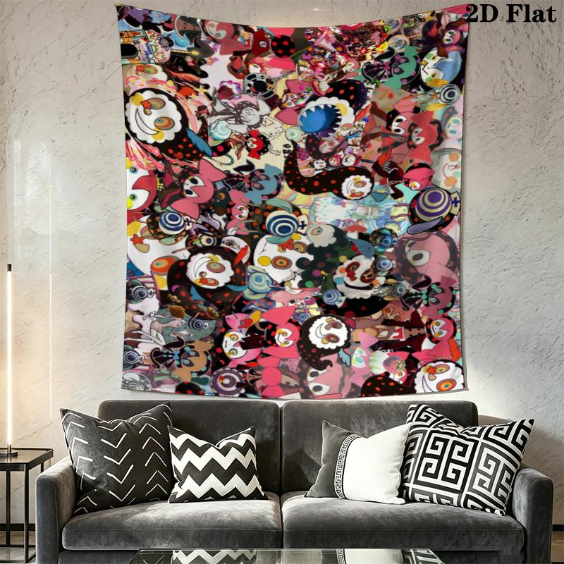 Puella Magi Madoka Magica Wall Tapestry Aesthetic Wall Hanging Printed Fabric Blanket Decorative Tapestries for Bedroom Living Room Home Decor
