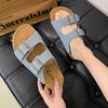 Thick-bottomed Boken slippers women's summer wear 2025 new fairy Mori retro flat sandals