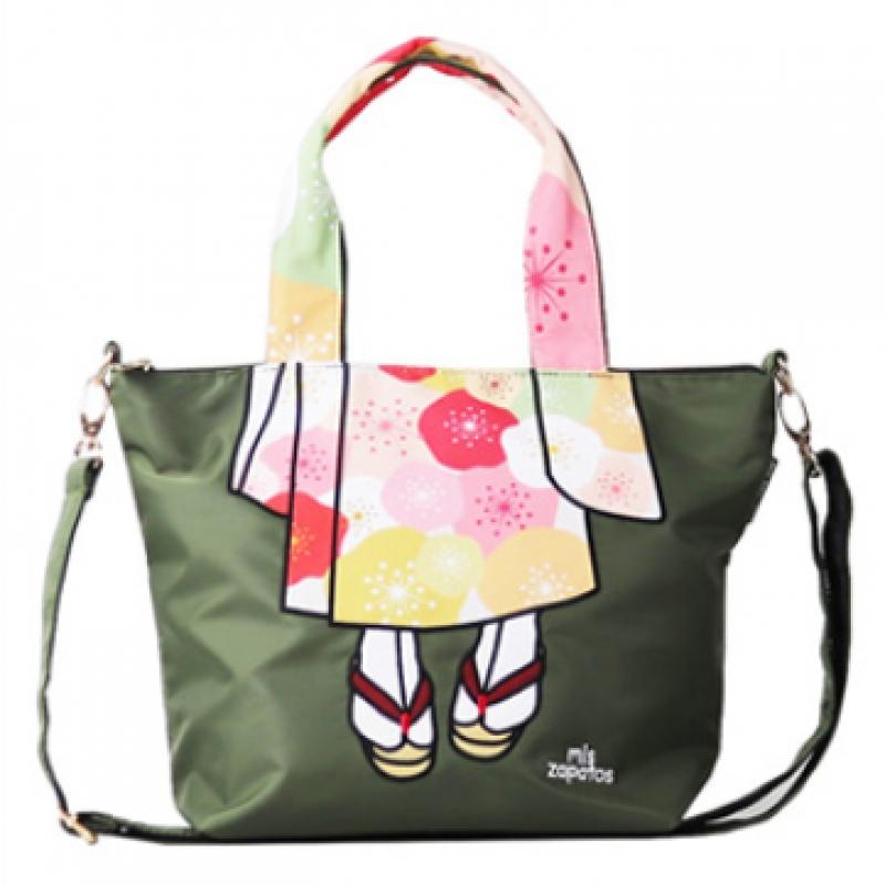 Misope Nylon Kimono CrossBody Bag B 7379 Bk