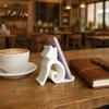 Curly Tail Phone Holder Cute Cat Stand Curled Kitty Desk for Cell Desktop Stand Tablet 3D Printed Universal Office Bedroom Gift Lovers Orange