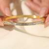 Kajia Women's Colorfast Diamond-Inlaid Titanium Bracelet – Versatile, High-End, Stainless Steel Jewelry