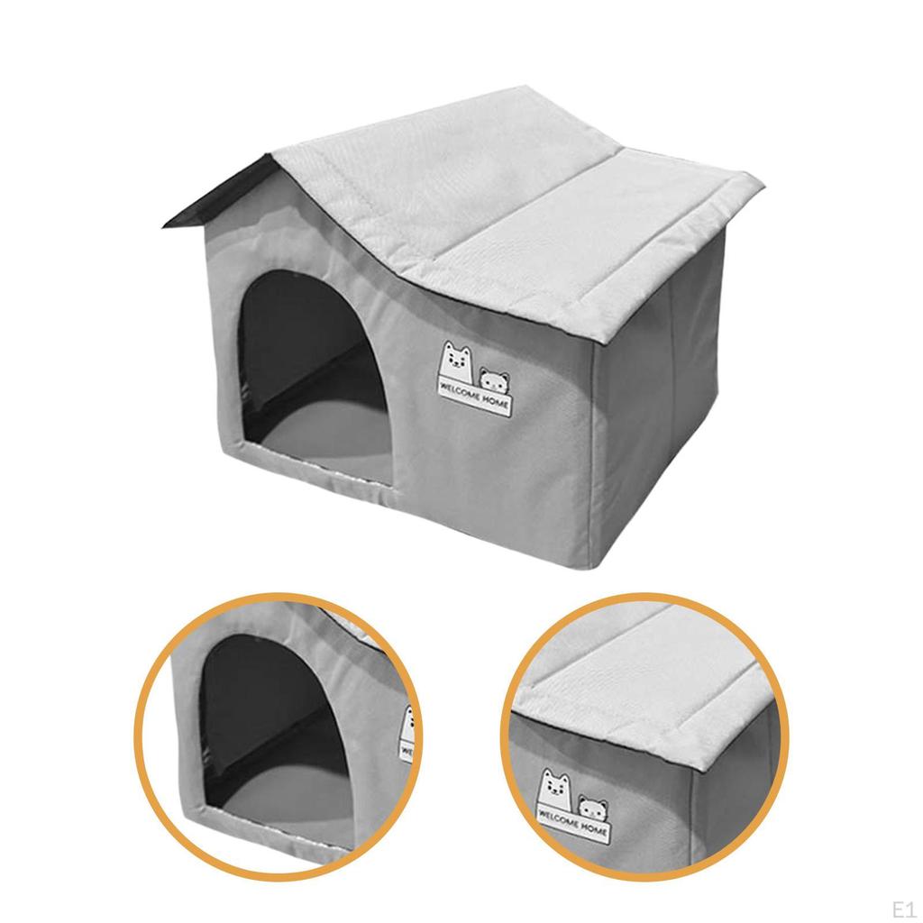 Outdoor Cat House Shelter Weatherproof Protection Stray Pet for Winter Community