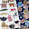 Cute Animal Stickers Funny Personalized Animal Stickers New Hand-Painted Decals for Journal Diary Scrapbook Photo Album Decor