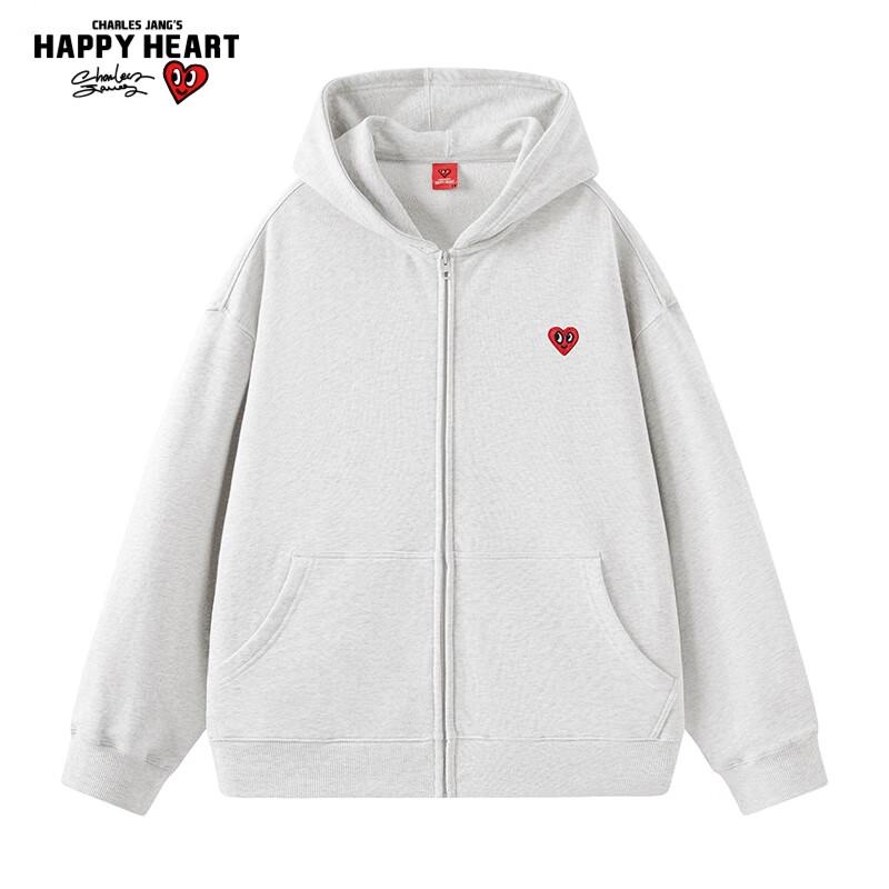Charles Heart Unisex Heavyweight Cotton Hooded Cardigan
