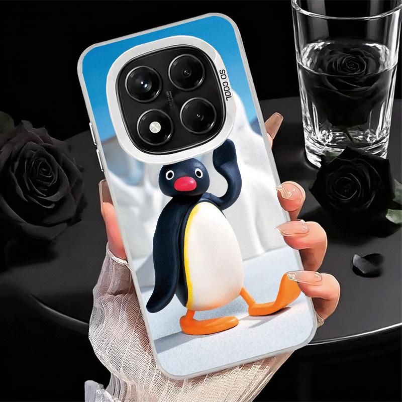 Cartoon P-Pingu Penguin Soft Phone Case for Xiaomi Redmi Note 13 14 15 Pro Plus 12S 12 11S 11 11T 10S 10 Shockproof Cover Back S