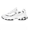 Mesh Synthetic Leather Comfortable Versatile Shock Absorbing Wear Resistant Low Top Dad Shoes Women Sneakers White 149789-WBK