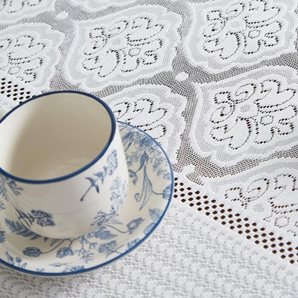 Tablecloth, Thanksgiving Decoration, Bohemian American Style Beige Hollow Crochet Splicing Table Flag, Restaurant Table Cloth, Gift, Home Decoration