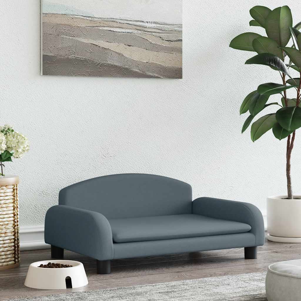 Vidaxl Hundebett, Dunkelgrau, 70X45X30 Cm, Mit Stoff bezogen