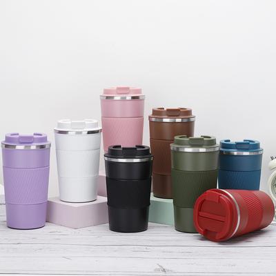 304 Edelstahl Tasse mit großem Fassungsvermögen Trinkbecher für unterwegs Tragbare Sportwasserflasche 380ml