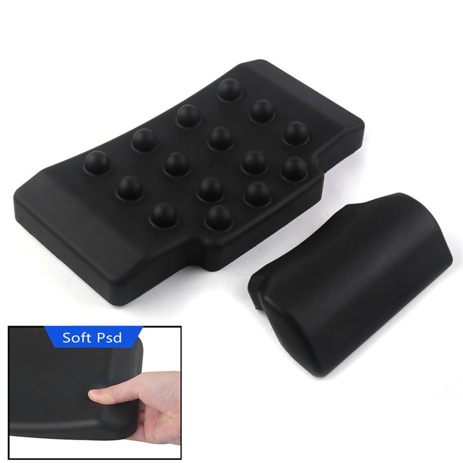 2xMotorcycle Rear Saddlebag Trunk Sticker Back Backrest Massage Cushion Top Case