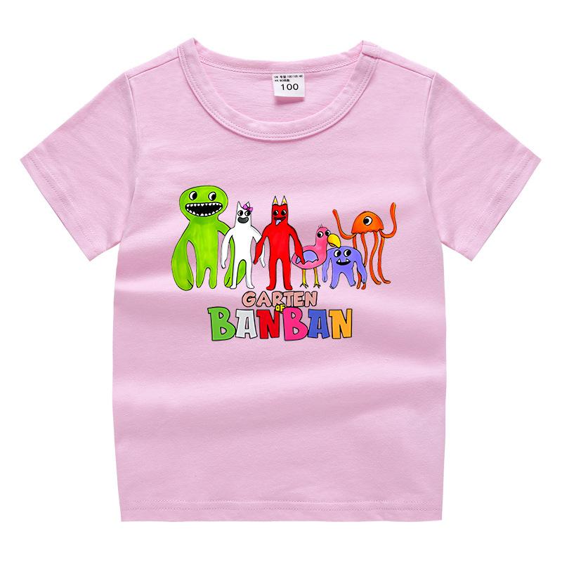 

Дитяча літня футболка для дівчинки Ігрова мода Сад Банбана Мультяшна футболка з коротким рукавом Дитячий одяг для дітей 4-14 років 110