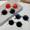 Vintage Herren Sonnenbrille Damen Retro Punk Stil Runde Metallrahmen Bunte Gläser Sonnenbrille Mode Brille Mujer