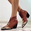 Boots Fashion Roman Thick Heel Pointed Flanging Women's Shoes