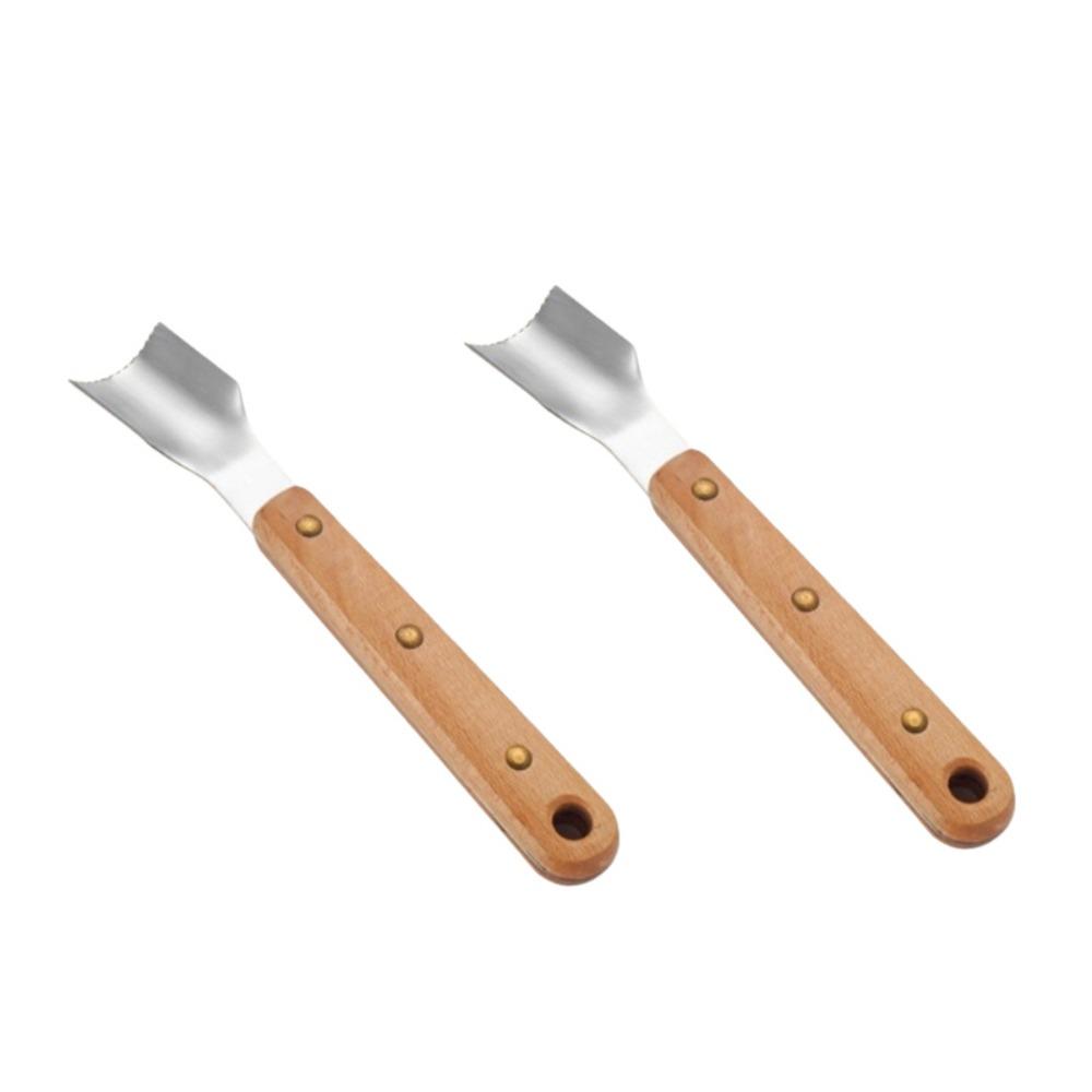 

2 Piece Quick Corn Stripping Shovel Wood Handle Corn Planer Easy To Clean Corn Husker Salad 2 PCS