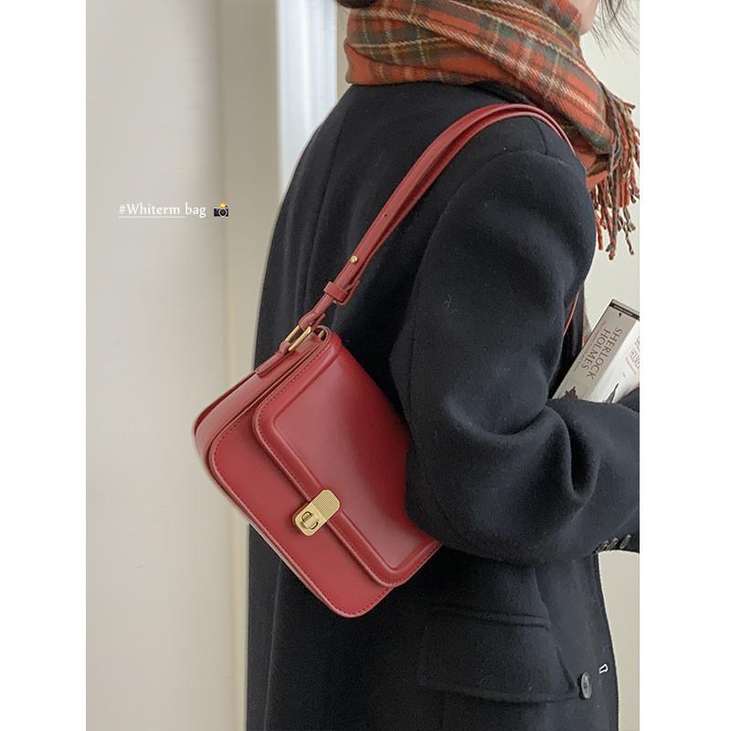 IELGY Retro Underarm Bag Niche Texture All-Match Cross-Body Small Square Bag