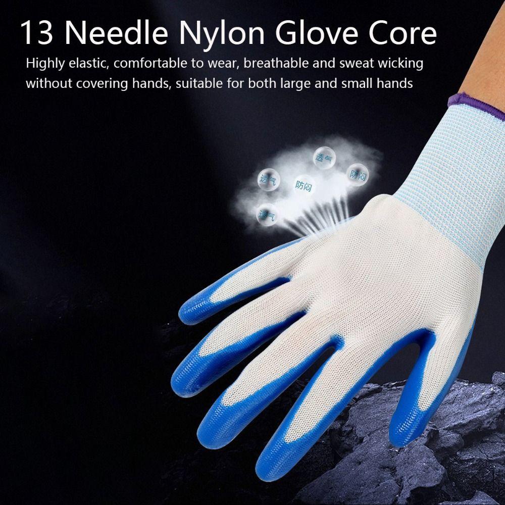 12pairs Stretch Protective Gloves High Durability Cycling Mittens Safety Gloves  Construction Sites