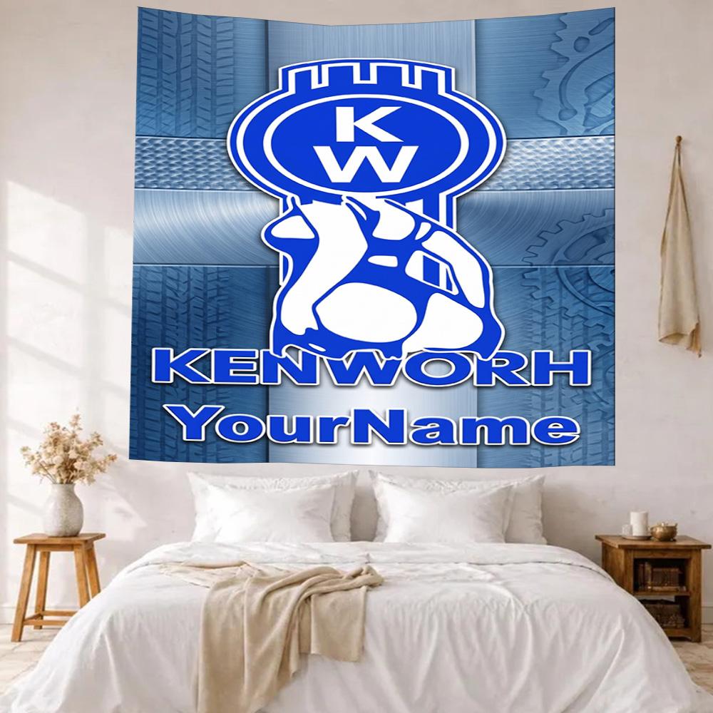 Kw Heavy Trucks Custom Your Name Wall Decor Tapestry Art For Pet Memorial Birthdaywedding Party Backdrop Family Gift