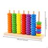 Bead Counting Frame Educational Wooden Abacus Multicolored with Beads for