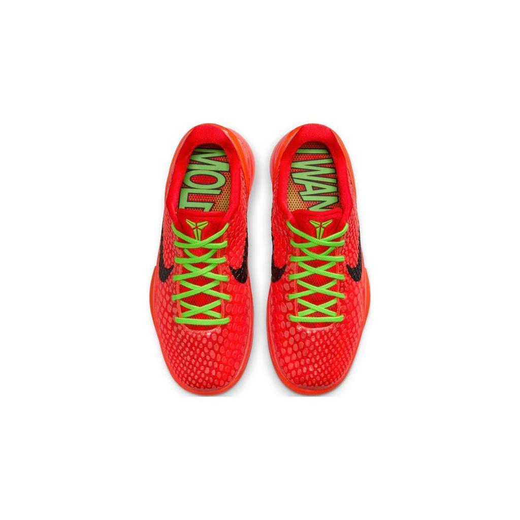 Nike Zoom Kobe 6 GS Reverse Grinch Kinder-Sneaker Rot Hell-Karmesinrot Schwarz FV9676-600
