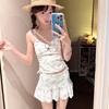 Japanese-Korean Split Conservative Swimsuit Set, Sweet Girl, High-waisted Belly-covering Sexy Small Bust Hot Spring Vacation Swimsuit