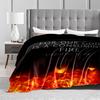 "Biblical Fire Quote Keep warm Design"Flannel blanket for bedroom, living room, sofa, and nap
