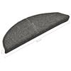 Step Mats 15 pcs 56 x 17 x 3 cm Dark Grey Semi Round