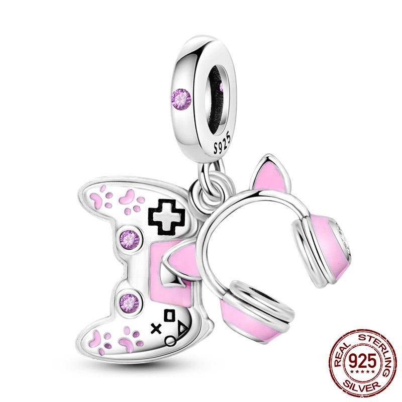 Original Design Kopfhörer Anhänger Kupfer Charm Perlen Passen Original Marken Armband Frauen DIY Schmuck Geschenk Herstellung
