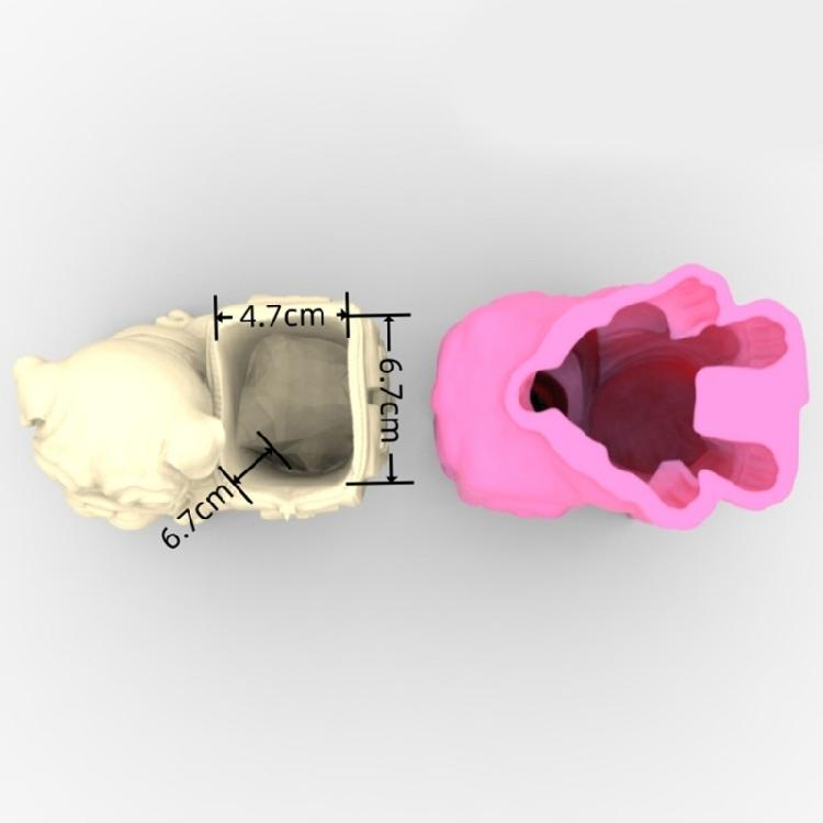 Pug Shaped DIY Vase Mold for Crafting Concrete and Epoxy Candle Holders