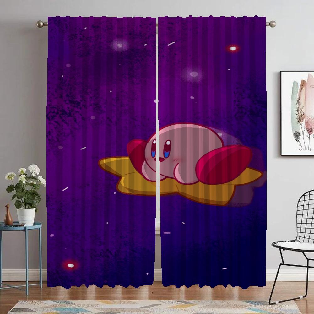 Cortinas elegantes para sala 2 peças Kirbys cortinas blackout para câmera sala de estar cortina divisória cortinas decoração de Halloween