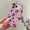 Light Luxury High-end Pink Leopard Print iPhone15 Wavy Film Case Mobile Phone Case Apple 17 Foreign Trade Explosion Anti-drop
