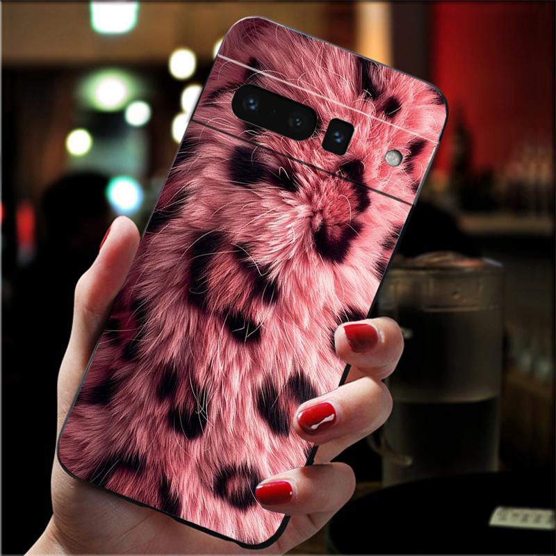 

Phone Case For Google Pixel 10 9 Pro XL 9A 8 7 6 Pro Pixel 8A 7A 6A Pixel 8 7 6 5 Pink leopard Animal Print Case Google Pixel 7a