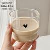 Smiling Heart Glass Cup: Handleless, Single-Layer for Yogurt, Ice Cream, Coffee, and Pudding