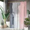 1pc Abstract Pastel Expressionism Shower Curtain - Pink, Grey, White Brushstrokes, Dynamic Texture, Serene Vibrant Mood, Polye