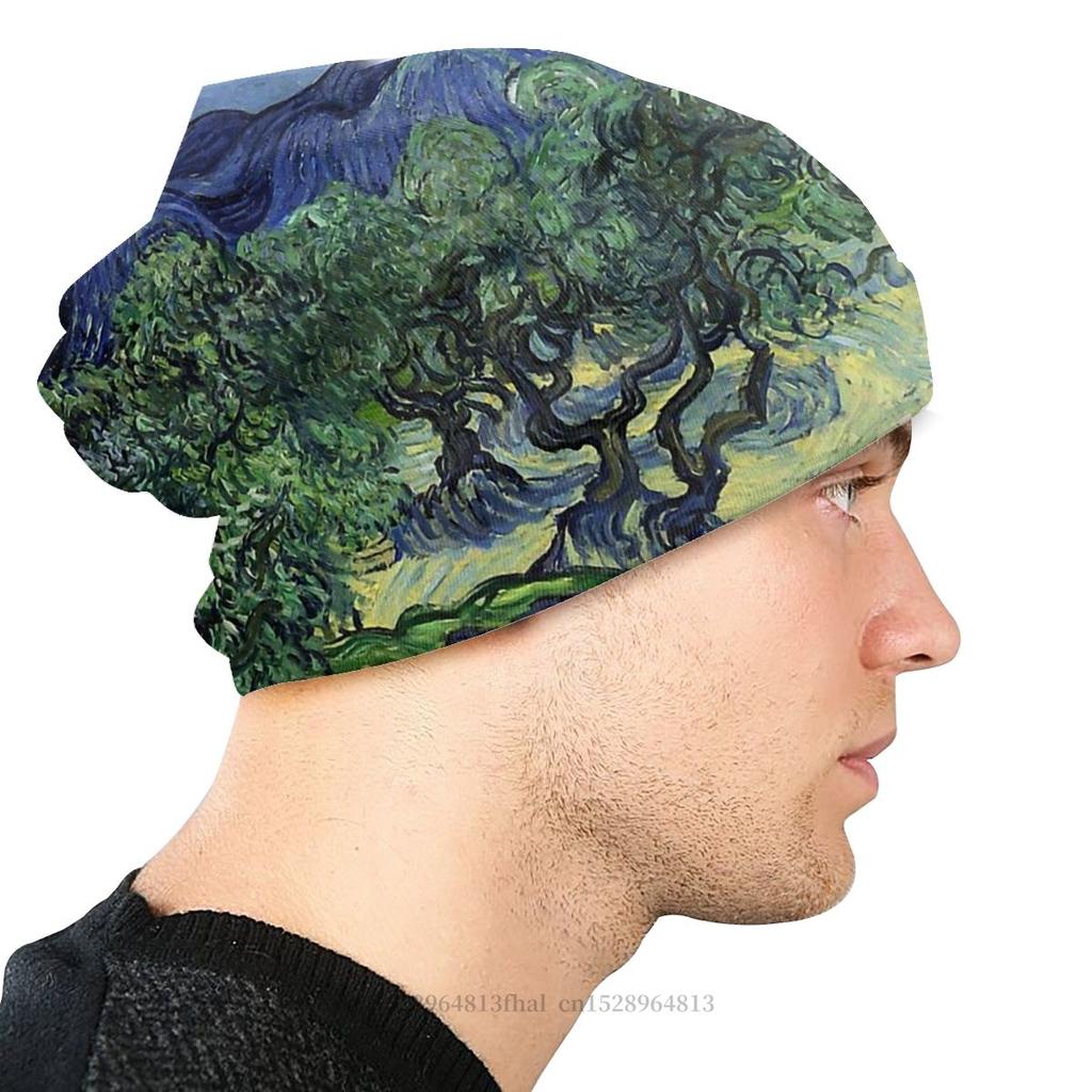 Pălărie tricotată Măslini într-un peisaj montan Căciulițe de modă pentru femei unisex Vincent Van Gogh Skullies Beanies Căciuli de schi