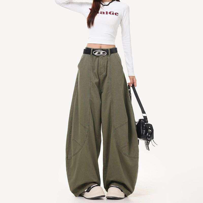 Trendy Women's High-Waisted Wide-Leg Jeans - Slimming, Floor-Length for Spring/Autumn