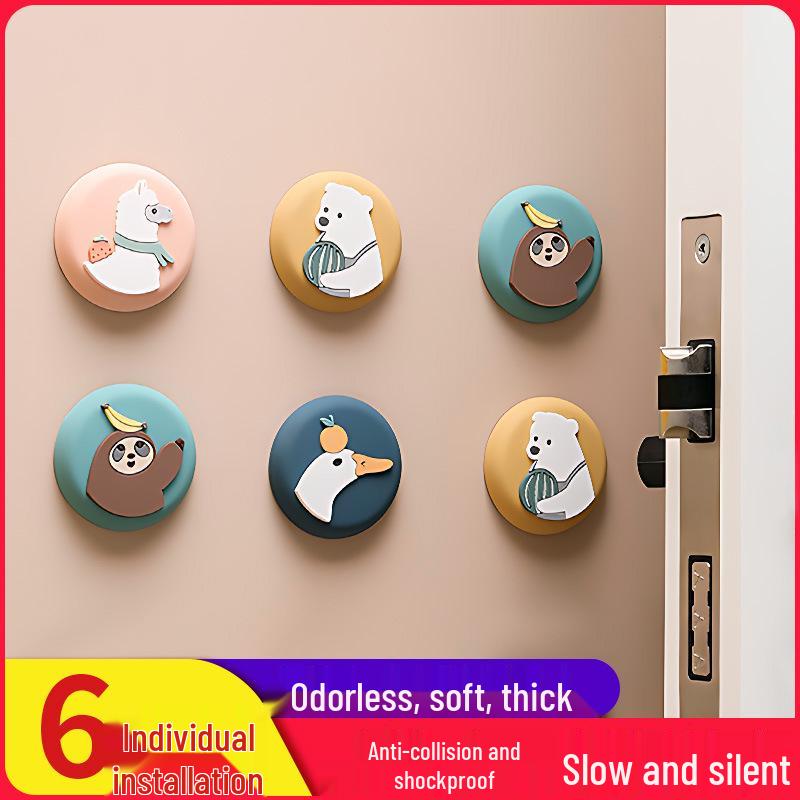 Cartoon Silicone Anti-Collision Door Handle Sticker for Household and Refrigerator