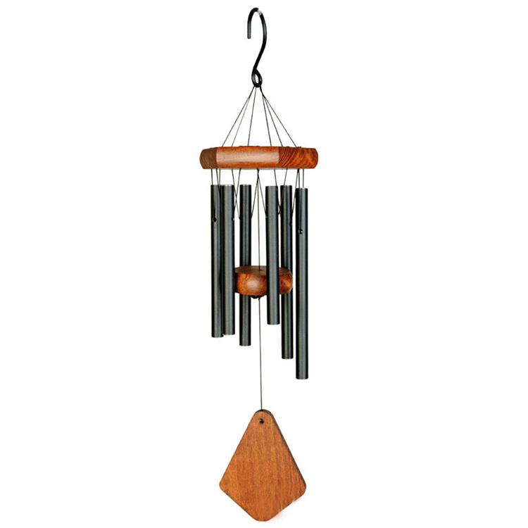 Large 18\" Bohemian Style Wind Chime 6 Tubes with 5 Colorful Christmas Outdoor Bell Decorations